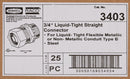 RACO 3403; 3/4 IN STR LIQUID-TITE CONN - Essential Electric Supply
