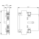 3RH1921-1DA11 - Siemens SIRIUS 2-Pole Lateral Auxiliary Switch Block 230 VAC 6 A 1NO-1NC Screw Terminal - Essential Electric Supply