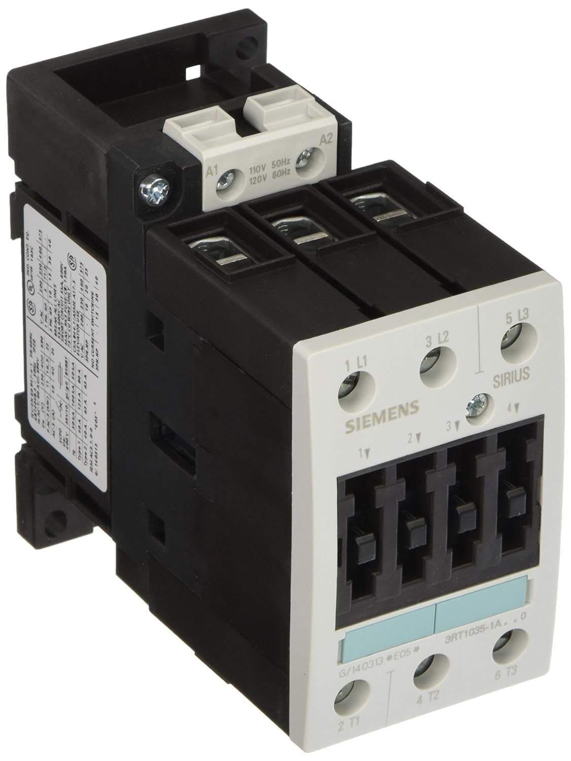3RT1035-1BP40 - Siemens Sirius 3-Pole Contactor 40A 600V AC-3 S2 Frame ...