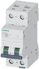5SL6206-7 - Siemens  230V 6A 2 pole circuit breaker 6kA@400V - Essential Electric Supply