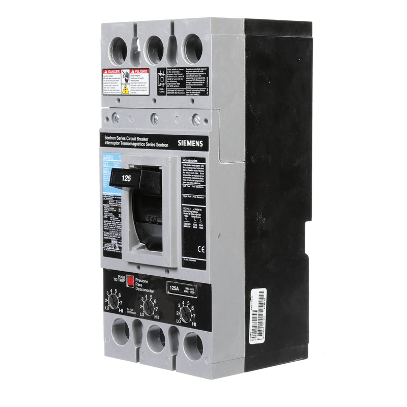 FXD63B125 - SIemens Bolt-On 125 Amp 3 Pole Circuit Breaker - Essential Electric Supply