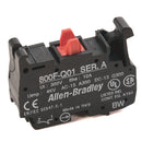 800F-Q01 - Allen-Bradley 22 mm Contact Block, 1 N.C., Spring Clamp, Latch Mounting - Essential Electric Supply