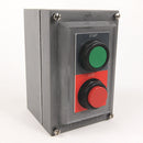 800H-2HA4R - Allen-Bradley 30mm Push Button Station, Two Push Buttons, Green/Red, Flush/Extended, Glass Polyester Enclosure - Essential Electric Supply