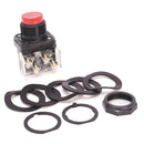 800H-BR6 - Allen-Bradley 30mm Momentary Push Button Extended Head, Red Cap, Motor Control Accessory - Essential Electric Supply