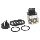 800H-HR2B - Allen-Bradley 30mm 2-Position Selector Switch, 10A, 120-600V, 2NO/2NC, NEMA 4/4X/13, Maintained, Black Knob, White Insert, Factory Assembled - Essential Electric Supply