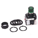 800H-QRTH2G - Allen-Bradley 30.5mm Green LED Pilot Light, Push-to-Test, 12-130V AC/DC, Type 4/4X/13 - Essential Electric Supply