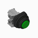 800H-R1A - Allen-Bradley 30mm Momentary Push Button, 600 VAC/VDC, 1 NO 1 NC, NEMA 4/4X/13, Booted Head - Essential Electric Supply