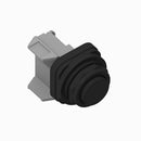 800H-R2D1 - Allen-Bradley 30.5mm Black Booted Momentary Pushbutton, 1NO, NEMA 4/4X/13 - Essential Electric Supply