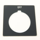 800H-W117 - Allen-Bradley 30 mm Push Button Legend Plate Standard ON Gray - Essential Electric Supply