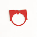 800MR-W620 - Allen-Bradley 22 mm Legend Plate for Push Button/Pilot Light, Red, STOP Marked - Essential Electric Supply