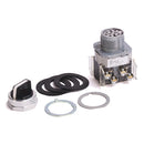 800T-J4KE7B - Allen-Bradley 30mm 3-Position Spring Return Selector Switch Metal Bezel White Insert - Essential Electric Supply
