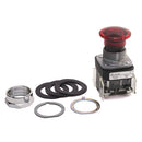 800T-QM10R - Allen-Bradley 30mm Illuminated Mushroom Head Push Button, 120V AC, 1 NO 1 NC Contact - Essential Electric Supply