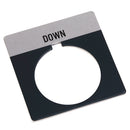 800T-X503 - Allen-Bradley 30 mm Push Button Legend Plate, Gray, Aluminum, StandardDOWN - Essential Electric Supply