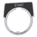 9001KN201 - Square D 30mm Half Round Aluminum Legend Plate START for 9001K Pushbutton Switch - Essential Electric Supply