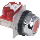 9001KR1RH6 - Square D 30mm Push Button 600VAC 10A 1NC Spring Return Metal Flush Red Guarded - Essential Electric Supply