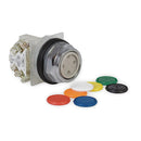 9001KR1UH13 - Square D 30mm 10A 600VAC Momentary Push Button with Full Guard, Non-Illuminated, Universal Metal Bezel - Essential Electric Supply