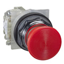 9001KR24RH13 - Square D 30mm 10A 600VAC/600VDC Red Metal Mushroom Head Push Button, Spring Return, 1NO/1NC, Pilot Device - Essential Electric Supply