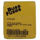ATM-25 Bussmannn ATM Series Low Voltage Fuse
 32V  25A Fuse - Essential Electric Supply