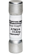 ATM3/4 Mersen Amp-Trap Low Voltage Fuse
 600V  3A Fuse - Essential Electric Supply