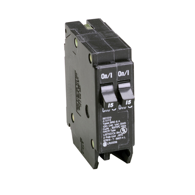 BD1515 - Eaton/ Westinghouse/ Cutler Hammer Feed-Thru 15 Amp 2 Pole Circuit Breaker - Essential Electric Supply