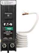 BRN115A1CS - Eaton 15A 120V 1 Pole Dual Function AFCI/GFCI Circuit Breaker, BR Series, 10kAIC, Plug-In Mount, Thermal Magnetic Trip, UL Listed - Essential Electric Supply