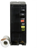 QO215GFI - Square D 15 Amp 2 Pole 120/240V GFCI Circuit Breaker, QO Series, Plug-On, 10kA Interrupt, CSA/UL Listed - Essential Electric Supply