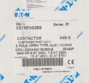 CE15ENS3BB Cutler Hammer  Contactor 3 pole 3 phase 600V 25A 220V coil - Essential Electric Supply