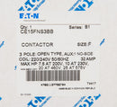 CE15FNS3BB Cutler Hammer  Contactor 3 pole 3 phase 600V 32A 220V coil - Essential Electric Supply