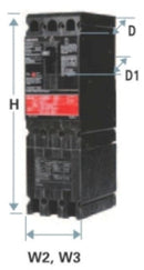 CED63B050L - SIemens Feed-Thru 50 Amp 3 Pole Circuit Breaker - Essential Electric Supply