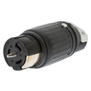 CS8164C - Hubbell 50A 480V 3-Pole 4-Wire Twist-Lock Insulgrip Connector Black/White - Essential Electric Supply