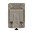 DS128 - Crouse-Hinds Cast Aluminum Single-Gang Raintight Snap Switch Cover with Gasket - Essential Electric Supply