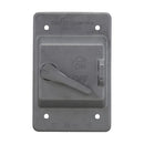 DS185 - Crouse-Hinds 1-Gang Raintight Snap Switch Cover, Die Cast Aluminum, Gasket, Standard ON-OFF, Lock Hole, 2.91"L x 2.08"W x 4.44"H, For Ordinary Locations - Essential Electric Supply