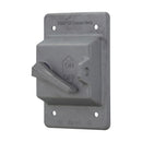DS185 - Crouse-Hinds 1-Gang Raintight Snap Switch Cover, Die Cast Aluminum, Gasket, Standard ON-OFF, Lock Hole, 2.91"L x 2.08"W x 4.44"H, For Ordinary Locations - Essential Electric Supply