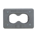 DS23G - Ocal PVC Coated Single Gang Duplex Receptacle Cover for Standard and 3 Pole 2 Wire Grounding Type, Gray - Essential Electric Supply
