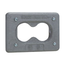 DS23G - Ocal PVC Coated Single Gang Duplex Receptacle Cover for Standard and 3 Pole 2 Wire Grounding Type, Gray - Essential Electric Supply