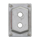 DS442 - Crouse Hinds FlexStation DS Series Single-Gang 2-Hole Blank Cover, Feraloy Iron Alloy, 5-7/8" x 3-1/2" x 2-11/18" - Essential Electric Supply