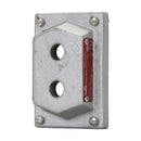 DS442 - Crouse Hinds FlexStation DS Series Single-Gang 2-Hole Blank Cover, Feraloy Iron Alloy, 5-7/8" x 3-1/2" x 2-11/18" - Essential Electric Supply