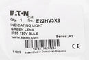 E22HV3X8 Cutler-Hammer E22 Monoblock Green Indicating Light 120VAC/VDC 22.5mm Lens - Essential Electric Supply