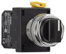 E22XG61 Cutler-Hammer Pushbutton Indicating Light 22.5mm Black Bezel Chrome Lever - Essential Electric Supply