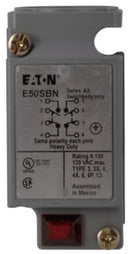 E50SBN Cutler-Hammer Limit Switch Heavy-Duty Plug-In 10A 12VAC 1A 125VDC 2NO-2NC - Essential Electric Supply
