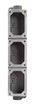 EDSC378 Crouse-Hinds FlexStation EDS Back Box Copper-Free Aluminum Three-Gang 1-Inch Hub NEMA 3R/7B/7C/7D/9E/9F/9G - Essential Electric Supply