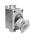 EFSC17520232 Appleton U-Lineâ„¢ Explosionproof Receptacle Assembly 1-Gang 3-Pole 2-Wire 250 VAC 20 A Dust-Ignitionproof - Essential Electric Supply