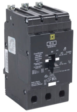 EGB36015 - Square D/ Schneider Electric Bolt-On 15 Amp 3 Pole Circuit Breaker - Essential Electric Supply