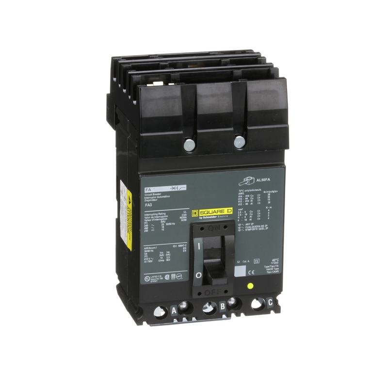FA34020 - Square D I-Line Style Plug-In 20 Amp 3 Pole Circuit Breaker - Essential Electric Supply