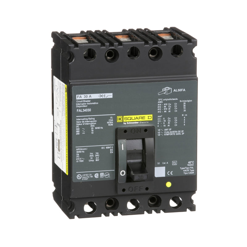 FAL34000M Square D Molded Case Circuit Breaker FAL Series 100A 480V - Essential Electric Supply