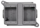 FD029 Crouse-Hinds Eaton Series Deep Blank Device Box, Two-Gang, Feraloy Iron Alloy, 10-Entry, Aluminum Acrylic Painted, Electro-Galvanized - Essential Electric Supply