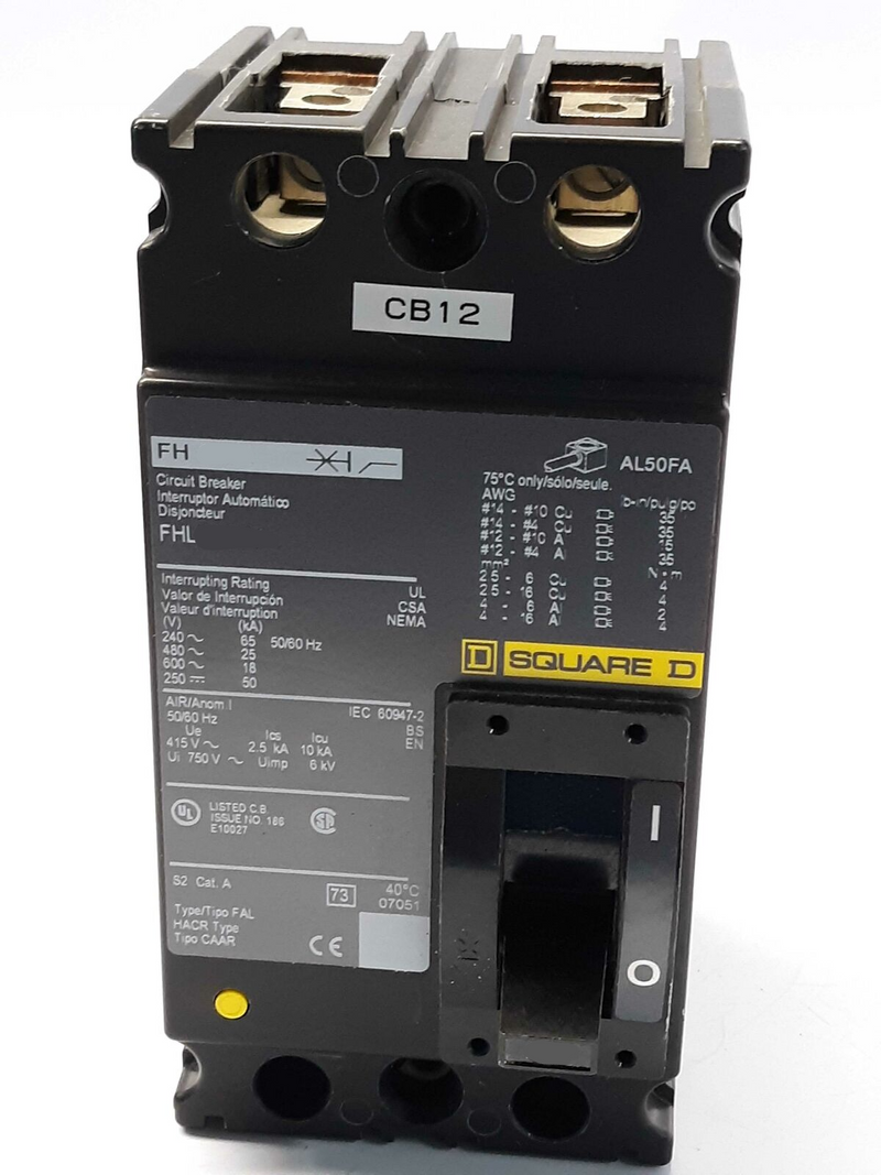FHL26025 Square D Molded Case Circuit Breaker FHL Series 25A 600V - Essential Electric Supply