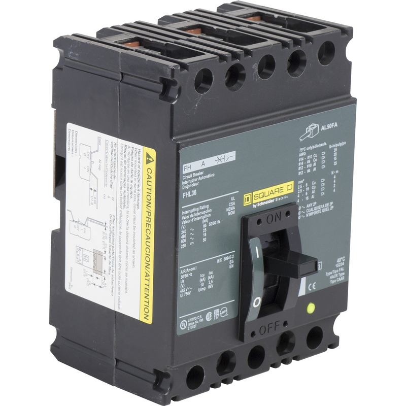 FHL36000M1586 Square D Molded Case Circuit Breaker FHL Series 100A 600V - Essential Electric Supply
