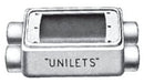 FSCD175 Appleton UNILETS Heavy Duty Shallow Device Box Malleable Iron 25 cu-in Capacity 1 Gang 4 Outlets 4 Knockouts - Essential Electric Supply