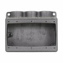 FSS23 - Crouse-Hinds Shallow Three-Gang S-Shaped 3/4" Device Box, Feraloy Iron Alloy